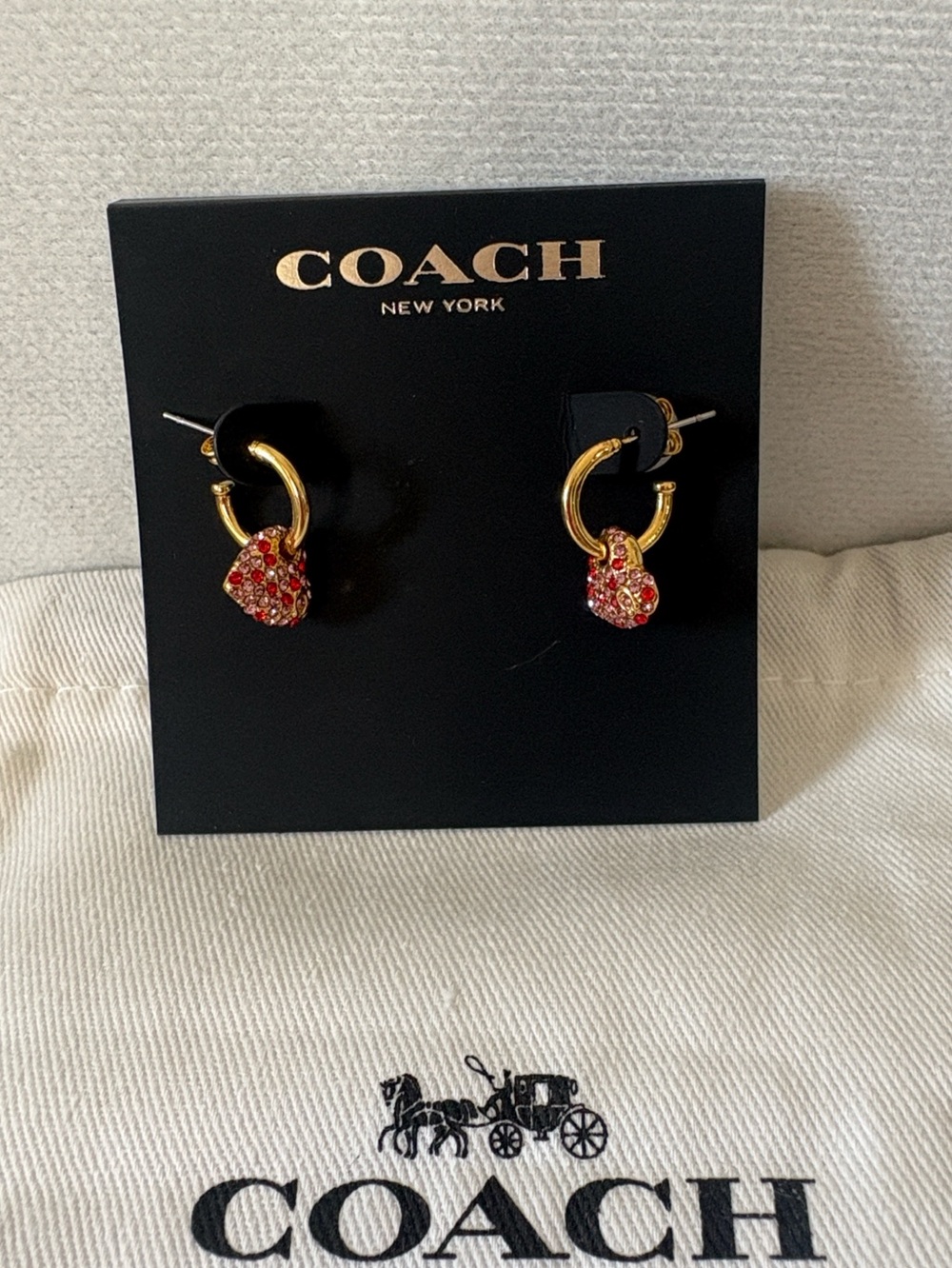 Coach Heart Earrings